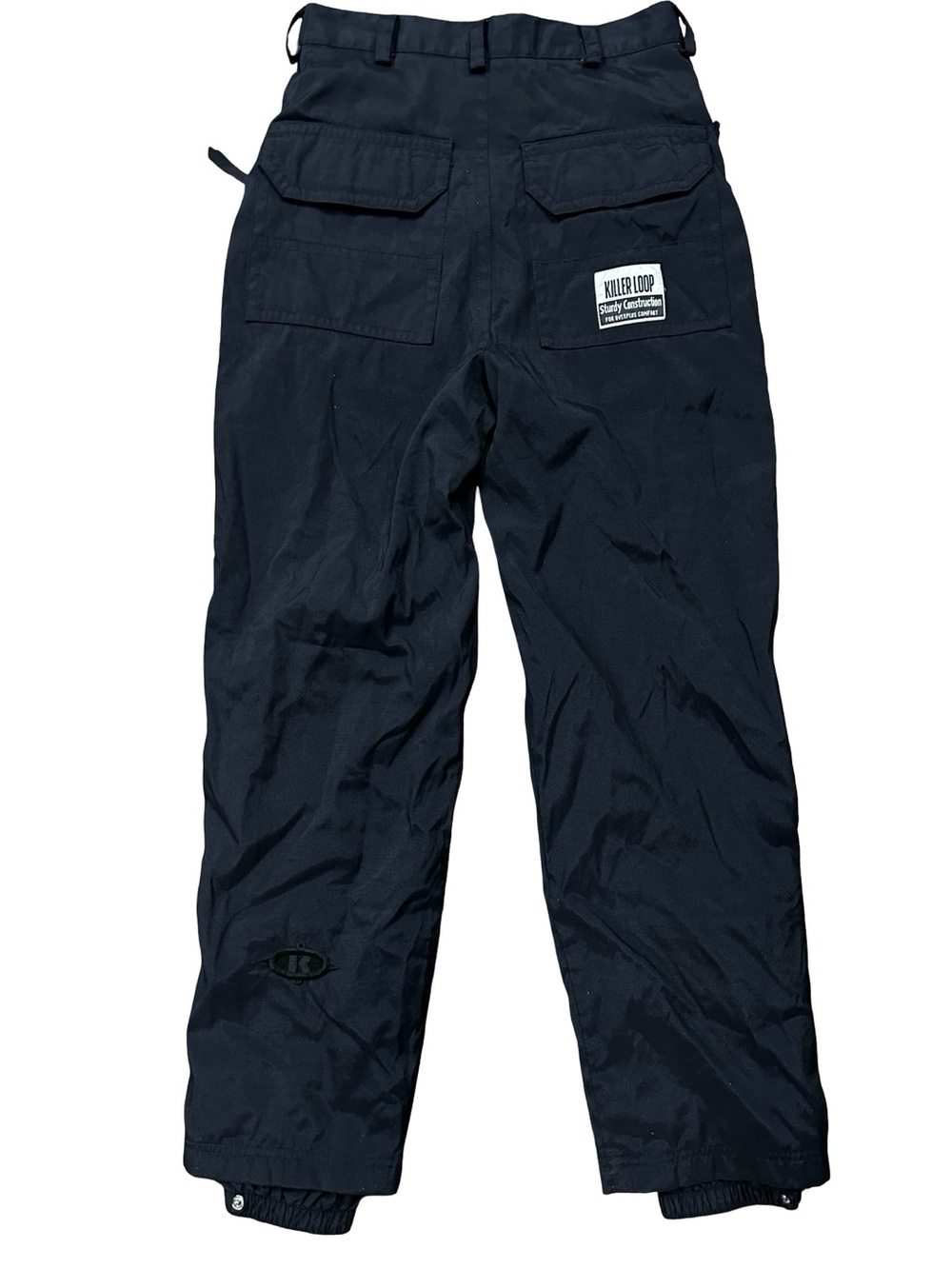 Vintage 1995 Killer Loop Ski Pants XXS Black Nylon Snowboard 90s Techwear